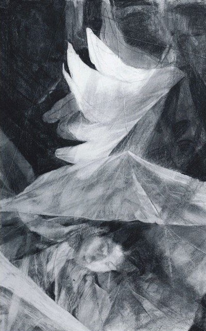 ذغال روی کاغذ                                50x30 سانتی متر