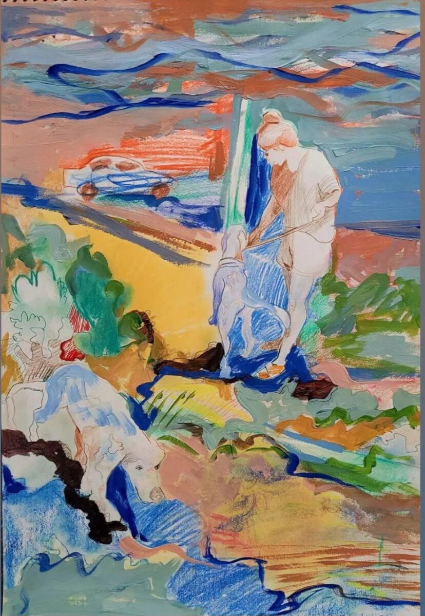 ترکیب مواد روی کاغذ                          30x40 سانتی متر