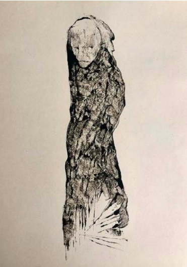 Oil on paper                                   33x25 cm