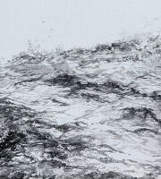 مرکب و اکرلیک سفید روی پارچه بوم       ۲۰در ۲۰ سانتیمتر                                        ۱۴۰۴