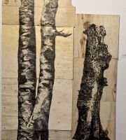 ترکیب مواد روی چوب                   206x110 سانتی متر