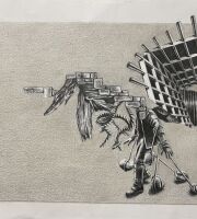 ترکیب مواد روی کاغذ                            26x34 سانتی متر